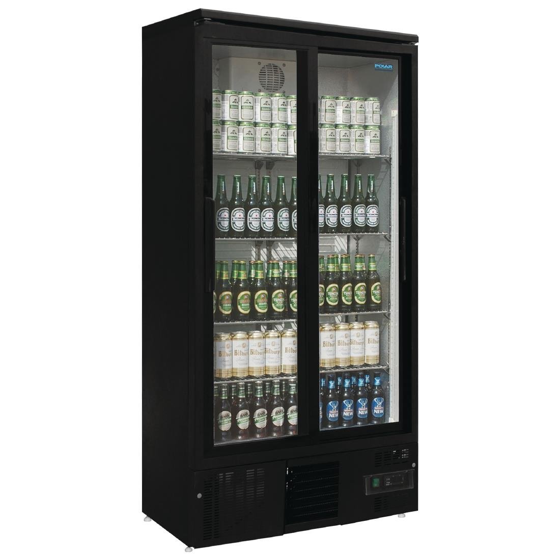 Refrigerador de bar vertical de duas portas deslizantes Polar Série G -  Polar Refrigeration
